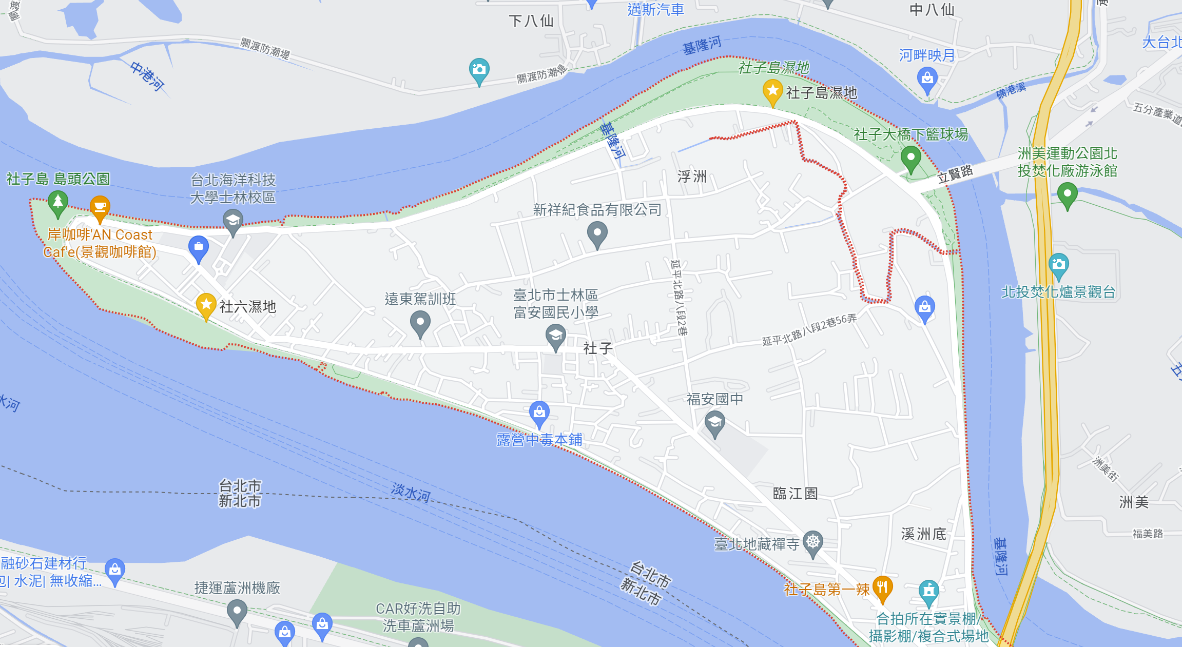 關於社子島(GOOGLE MAP)